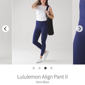 Lululemon Align Hero Blue 25” size 4